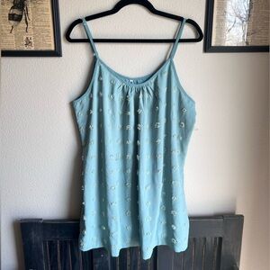 Blue/Teal Embellished Camisole Top
